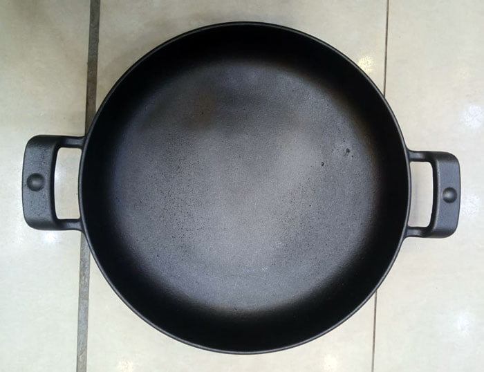 Cast Iron Dual Handle Skillet Pan BBQ Home 12 Inch