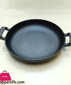 Cast Iron Dual Handle Skillet Pan BBQ Home 12 Inch