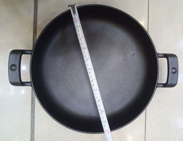 Cast Iron Dual Handle Skillet Pan BBQ Home 12 Inch