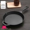Cast Iron Skillet Pan Durable Fry Pan Double Handle -10 Inch