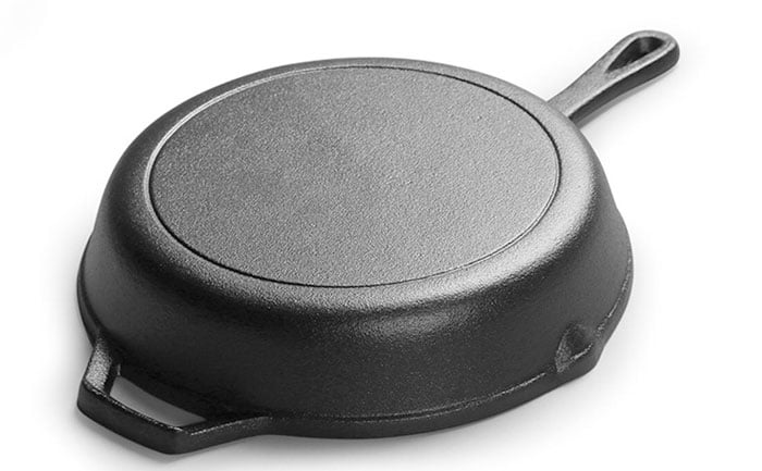 Cast Iron Skillet Pan Durable Fry Pan Double Handle -10 Inch