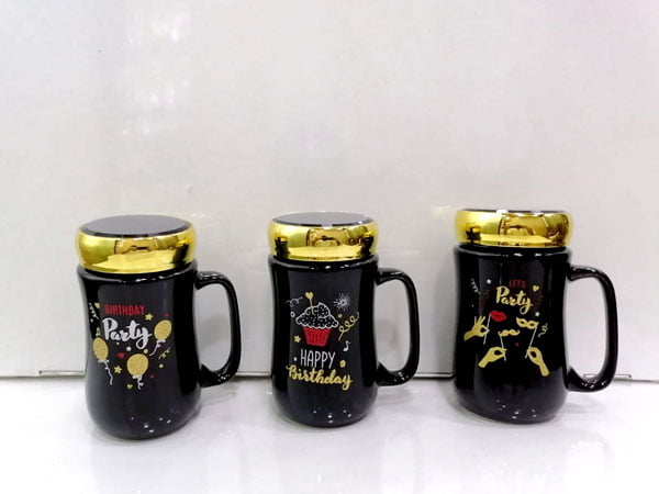 Ceramic Happy Birthday Mason Jar One Piece