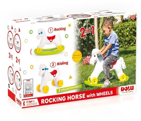 Dolu Rocking Horse With Wheels - 7078 Turkey Made