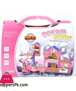 Dream Home Buildable Dollhouse With Accessories in Suitcase