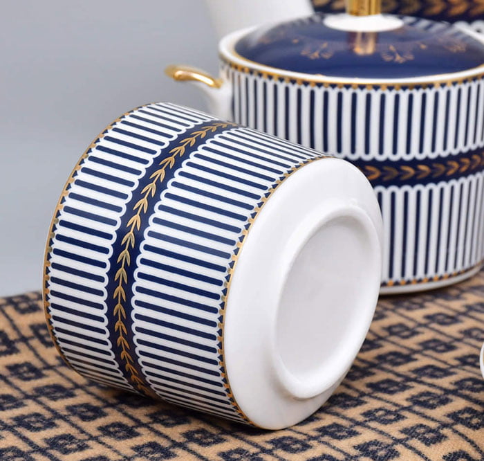 Egyptian Blue Artistic Pattern Tea Set-15 Pcs