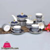 Egyptian Blue Artistic Pattern Tea Set-15 Pcs 1 Egyptian Blue Artistic Pattern Tea Set-15 Pcs
