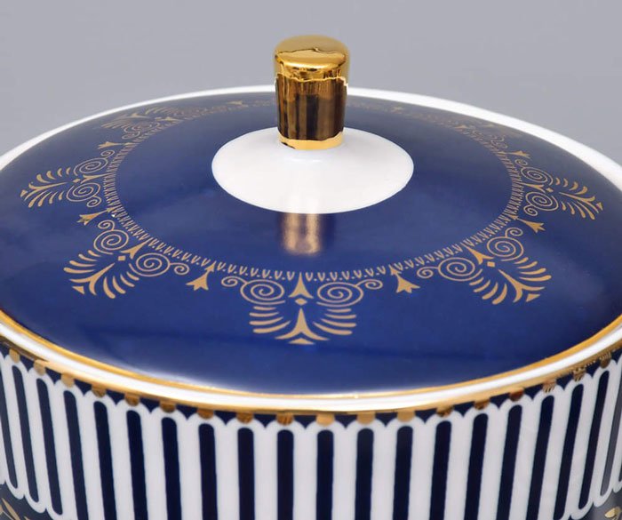 Egyptian Blue Artistic Pattern Tea Set-15 Pcs