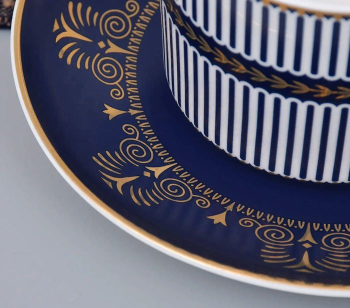 Egyptian Blue Artistic Pattern Tea Set-15 Pcs