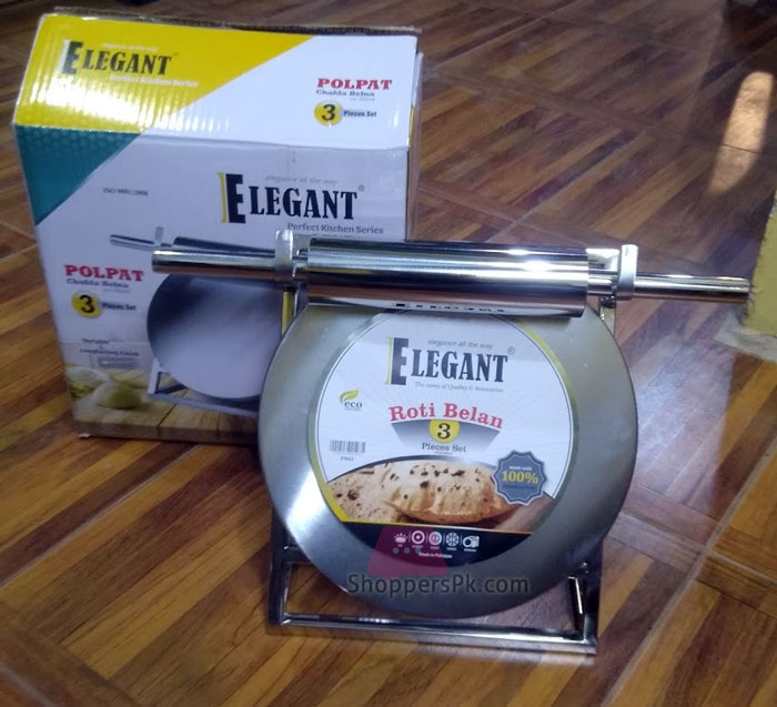 Elegant Roti Belan Stainless Steel Rolling Pin Roti Maker (Chakla Belan) - PB03
