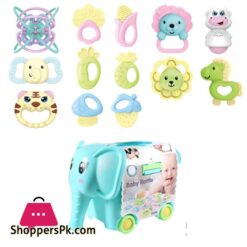 Elephant Box Baby Rattle Set