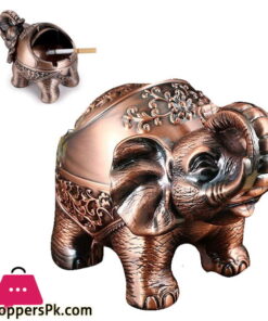 Elephant Shape Pewter Metal Ashtray for Cigarettes Vintage Ash Holder Decoration