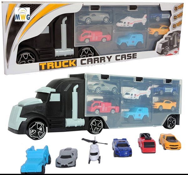 Exports Co 6-Wheeler Huge Car Carrier Truck Toy Vehicle Carry Case