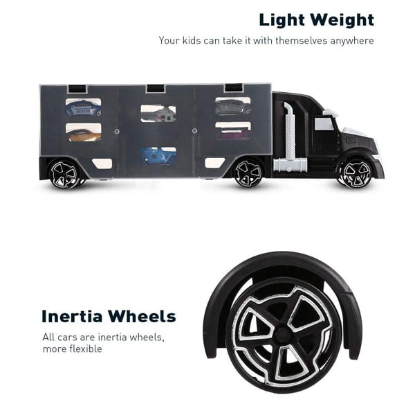 Exports Co 6-Wheeler Huge Car Carrier Truck Toy Vehicle Carry Case