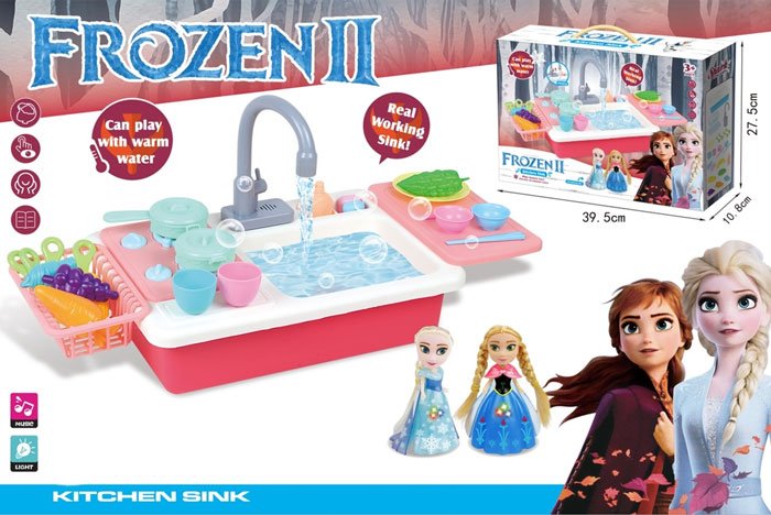 Frozen 2 Children Kitchen Dish Washing Sink Set