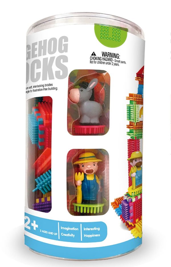 Hedgehog Blocks With Two Figurines