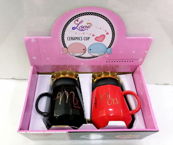 High Quality Ceramic Mr &Amp; Mrs Mug Set