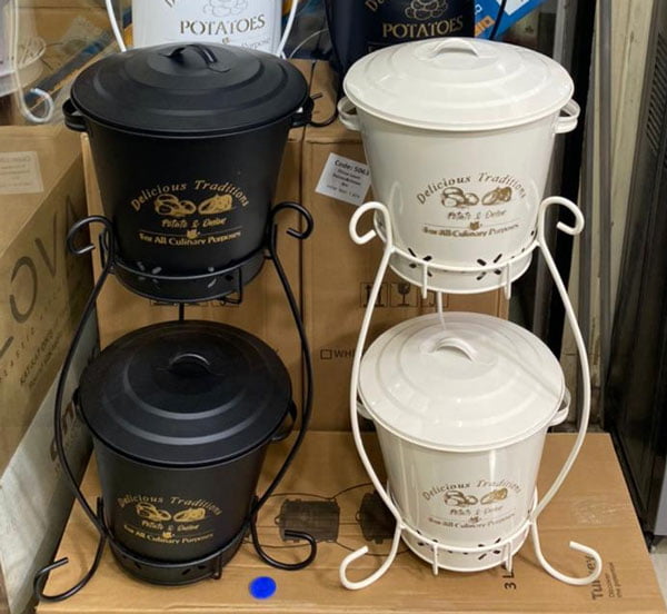 High Quality Metal 2 Tier Potato Onion Basket