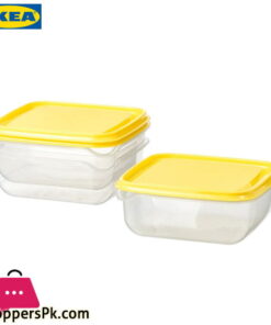 Ikea PRUTA Food Container Yellow 3 Pack