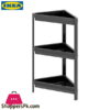Ikea Vesken Corner Shelf Unit - Black
