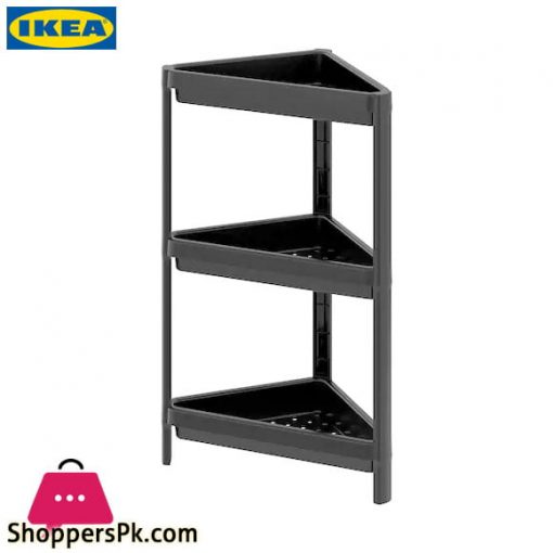 Ikea VESKEN Corner Shelf Unit - Black