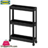 Ikea Vesken Trolley Black - 3 Layer