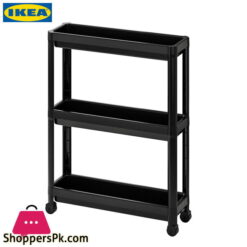 Ikea VESKEN Trolley Black - 3 Layer