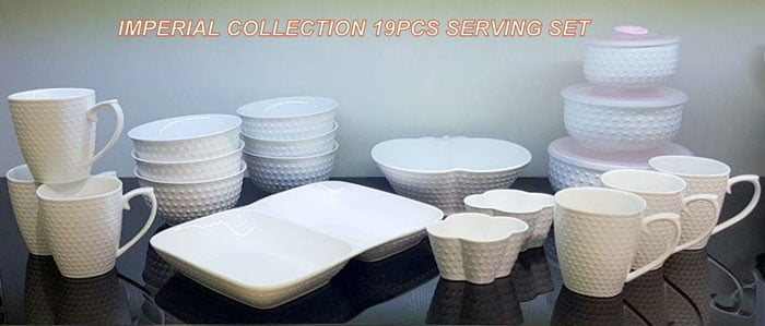 Imperial Collection Ceramic Serving Set Of 19 Pcs