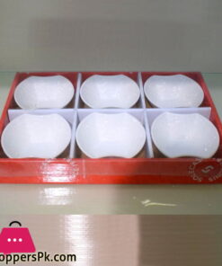Imperial collection Ceramic Bowls Set of 6 White -040
