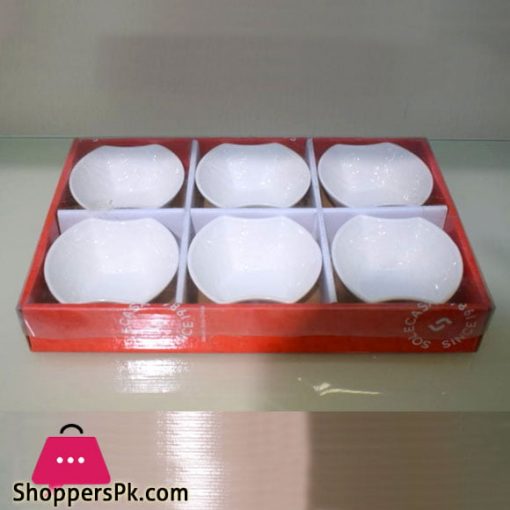 Imperial collection Ceramic Bowls Set of 6 White -040