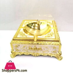 Jinserta Metal Craft Ashtray SquareCreative Ash Holder Home Decoration for Living Room Home Office Accessories