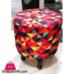 Khaadi Print Ottoman Foam Cushioned 4 Wooden Leg