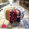 Khaadi Sitting Printed Ottoman Cushioned 4 Wooden Leg