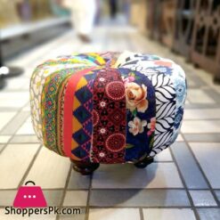 Khaadi Sitting Printed Ottoman Cushioned 4 Wooden Leg