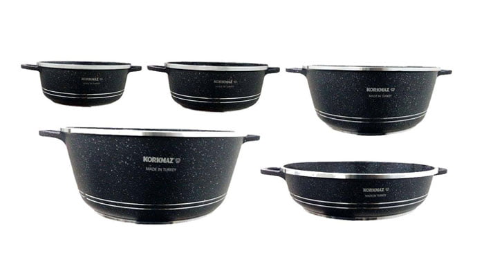 Korkmaz 12 Pcs Granite Cookware Set ( Turkey Made )