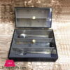 Leather Cutlery Box Knife Fork Glass Lid - 2 Partition