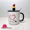 Lipstick Mug Lid with Spoon