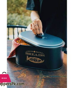 Luxury Metal Large Covered Patterned Bread Box