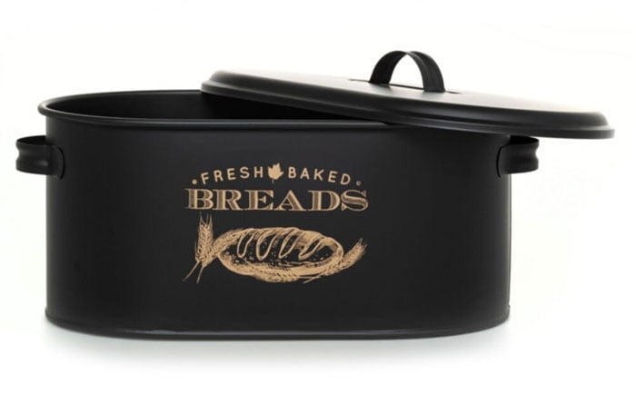 Luxury Metal Large Covered Patterned Bread Box