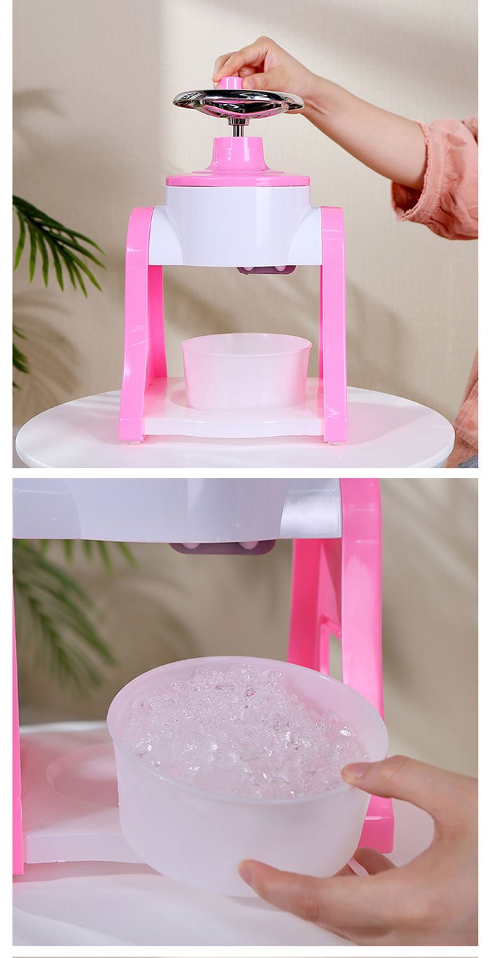 Manual Household Small Ice Crusher Slush Machine Mini Ice Crusher Hand-Cranking Ice Breaker Sheep Ice Sand