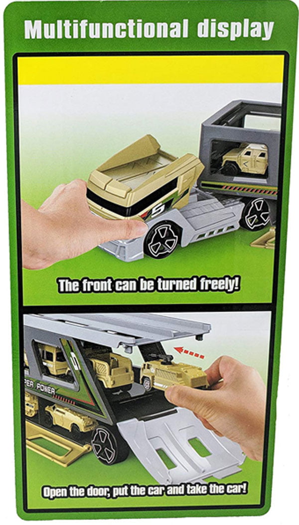 Military Truck 18 Inch With 7 Different Military Vehicles And 1 Helicopter