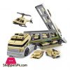 Military Truck 18 Inch With 7 Different Military Vehicles And 1 Helicopter