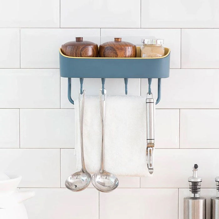 Plastic Kitchen Bathroom Shelf Rack Organizer