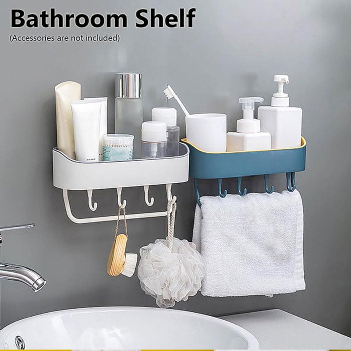 Plastic Kitchen Bathroom Shelf Rack Organizer