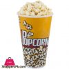 Popcorn Cups Plastic - Movie Theater Popcorn Bucket Tube Popcorn Cups 7x4.5 Inches - Set of (3)