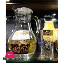 Promsiz Set of 7 Water Set With "Flower pattern" EAV193-3934/102-402/S