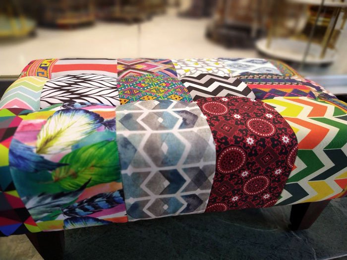 Royal Ottoman 4 Leg Colorful Bench