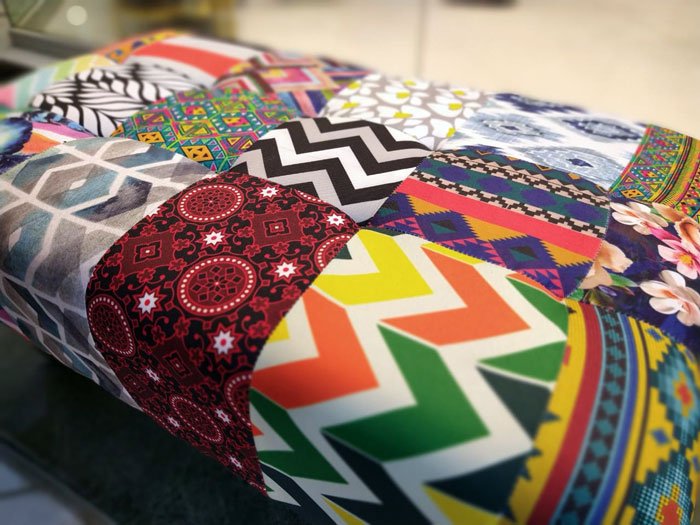 Royal Ottoman 4 Leg Colorful Bench