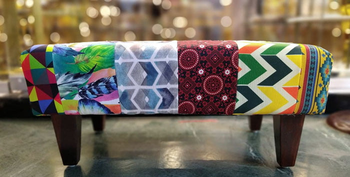 Royal Ottoman 4 Leg Colorful Bench