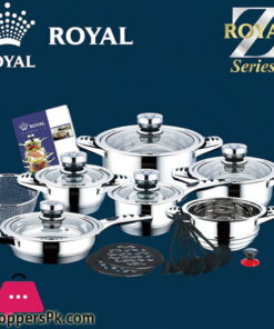 Royal Stainless Steel Hot Pot Casserole Set Kitchen Cookware Set 23 Pcs