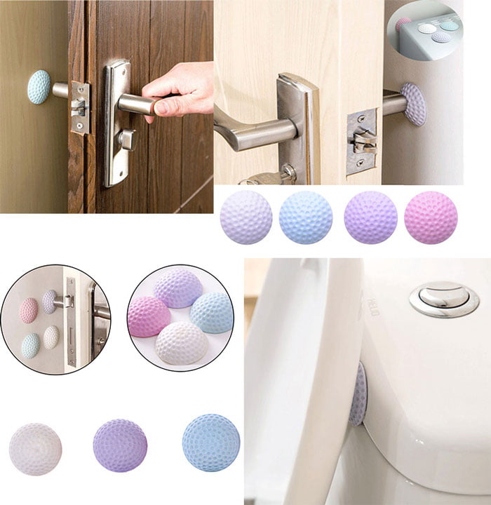 Rubber Door Buffer Wall Protector- Door Handle Bumpers For Door Stop 10 Pcs